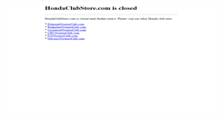 Desktop Screenshot of hondaclubstore.com